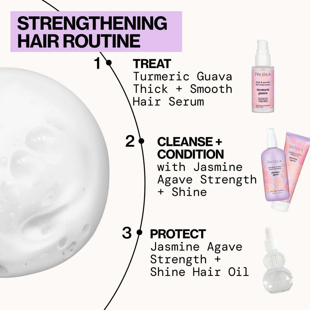 Jasmine Agave Strength + Shine Foaming Shampoo