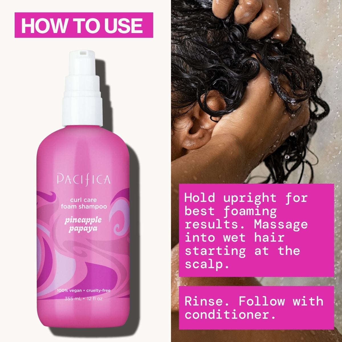 Pineapple Papaya Curl Care Foam Shampoo